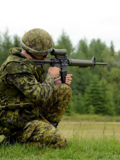 оружие, canadian army, солдат, выстрел