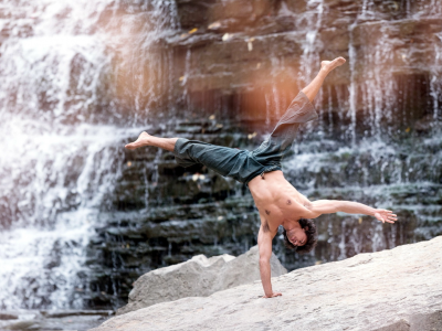 michael demski, танцор, водопад