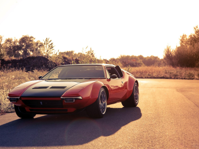 спорткар, автообои, de tomaso pantera, природа