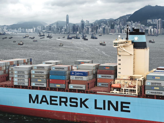 грузовое, судно, maersk line, maersk, контейнер, контейнеровоз