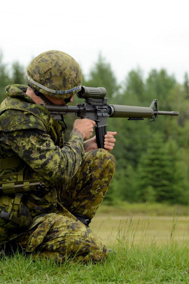 оружие, canadian army, солдат, выстрел