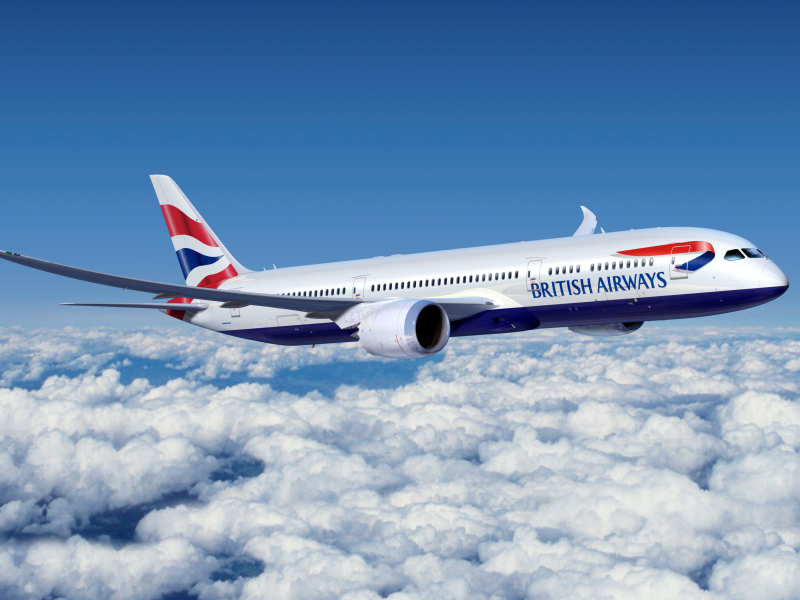 самолет, пассажирский, british airways, авиалайнер, 777, boeing