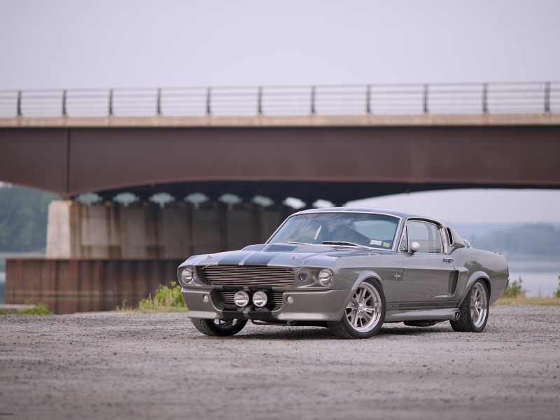 gt500, мост, eleanor, muscle car, shelby, легенда, mustang, дорога, ford, форд