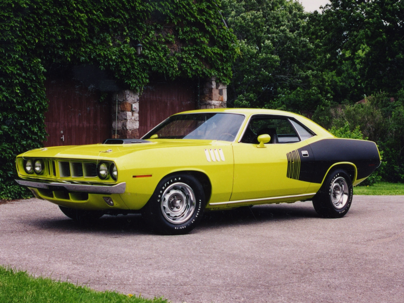 muscle car, чёрно, yellow black, 1971, куда, hemi, cuda, плимут, plymouth