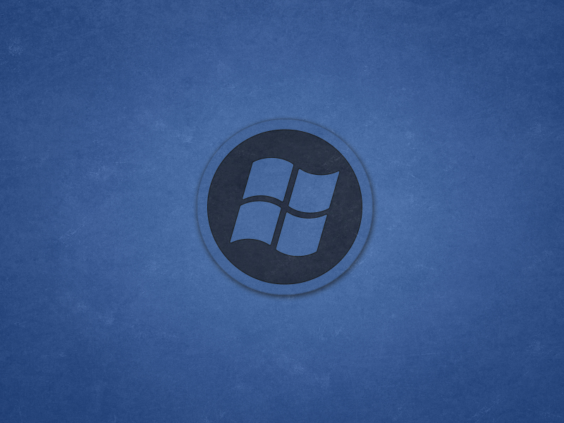 синий, круг, windows, лого, logo, винда, темноватый фон