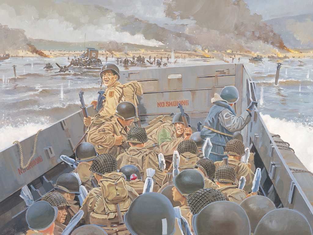 omaha, battalion, арт, beach, высадка, солдаты, 16th, infantry, 1st, 1-го, d-day