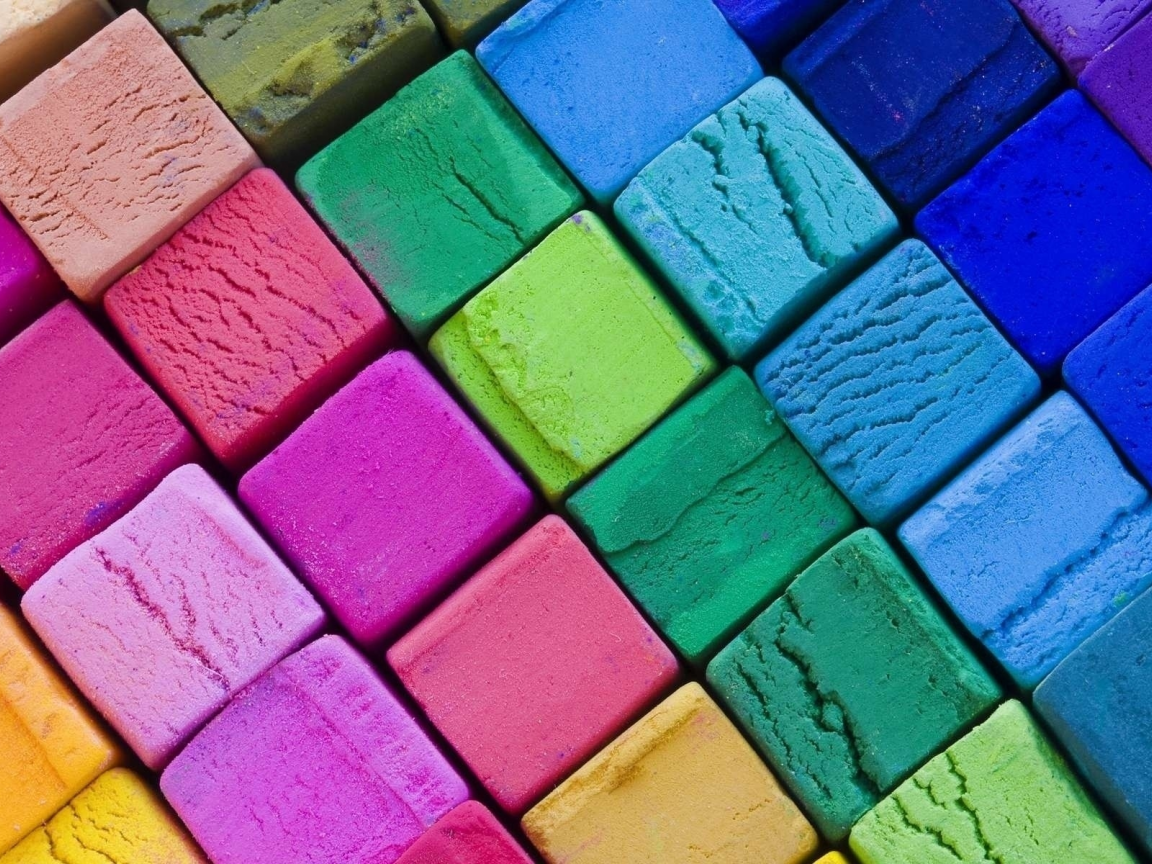 фон, разноцветный, яркий, текстура, мелки, кубики