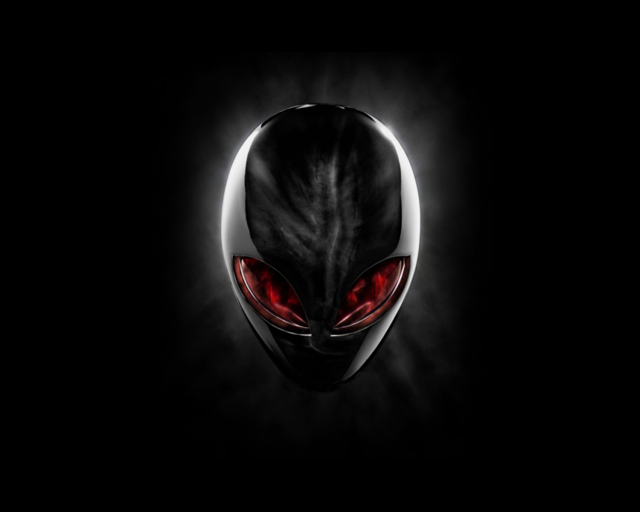 alienware, alien, head, красный, red, dell, голова