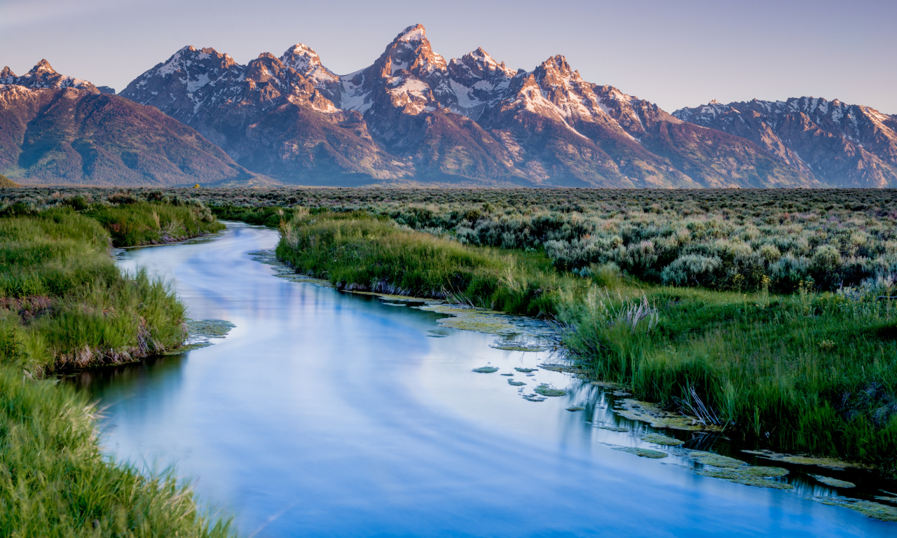 lake, wyoming, mountains, grand teton national park, usa, национальный парк