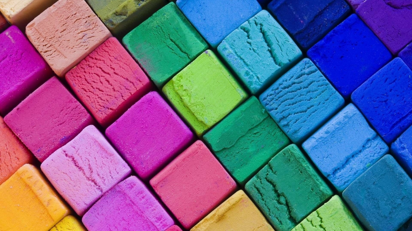 фон, разноцветный, яркий, текстура, мелки, кубики
