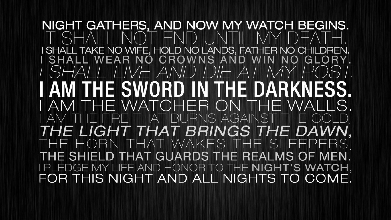come, light, honor, walls, night, guards, father, game of thrones, death, live, sword, glory