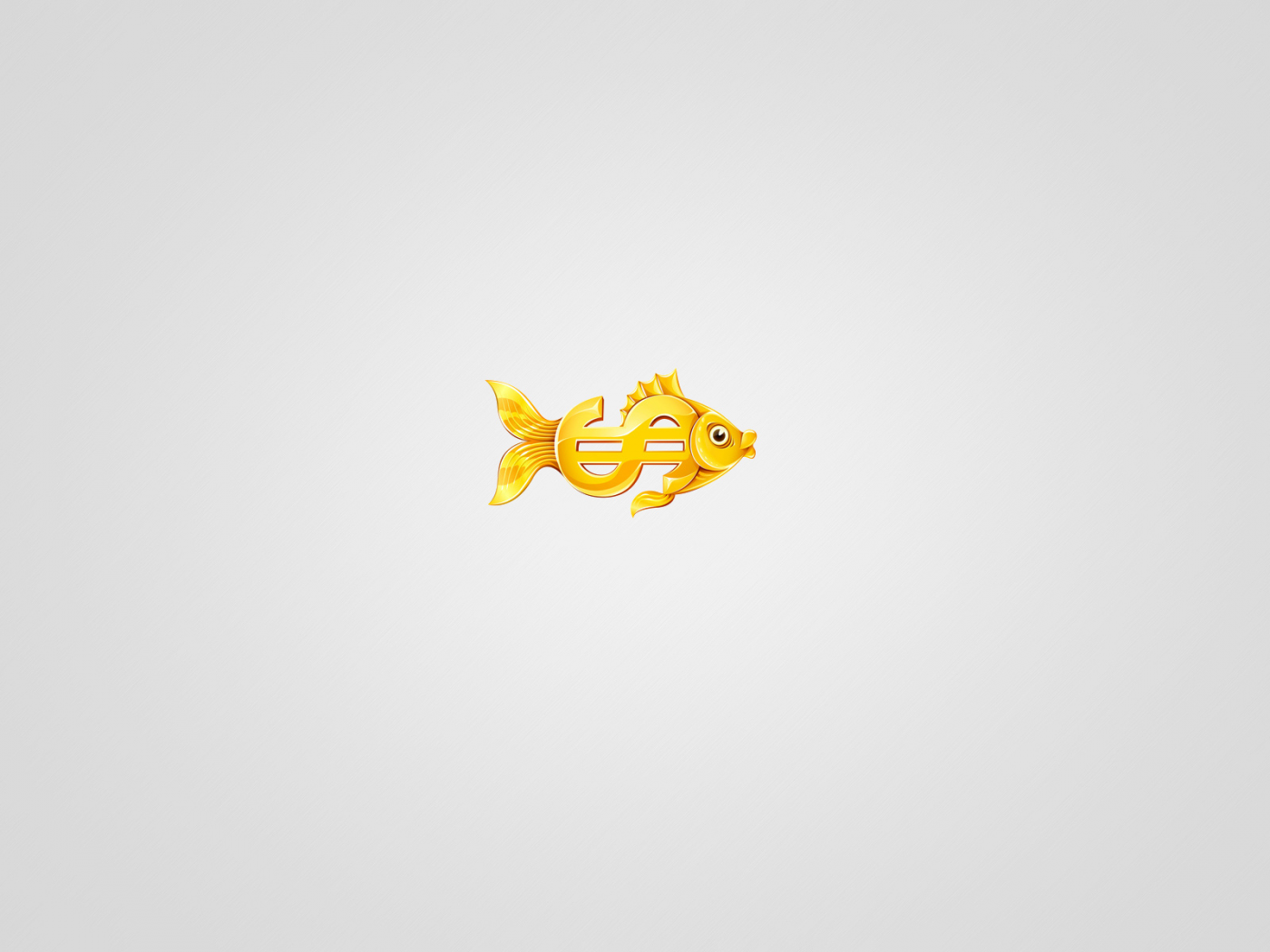 gold fish, минимализм, доллар, светлый фон, золотая рыбка