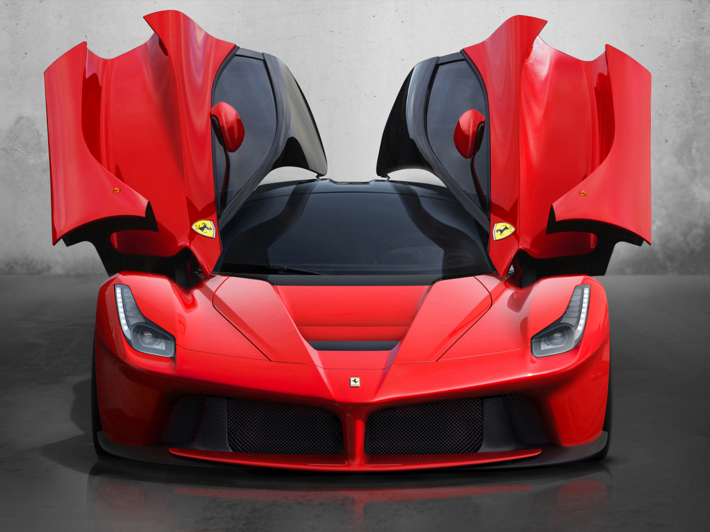 вид спереди, laferrari, ferrari, 2013, передок, открытые двери