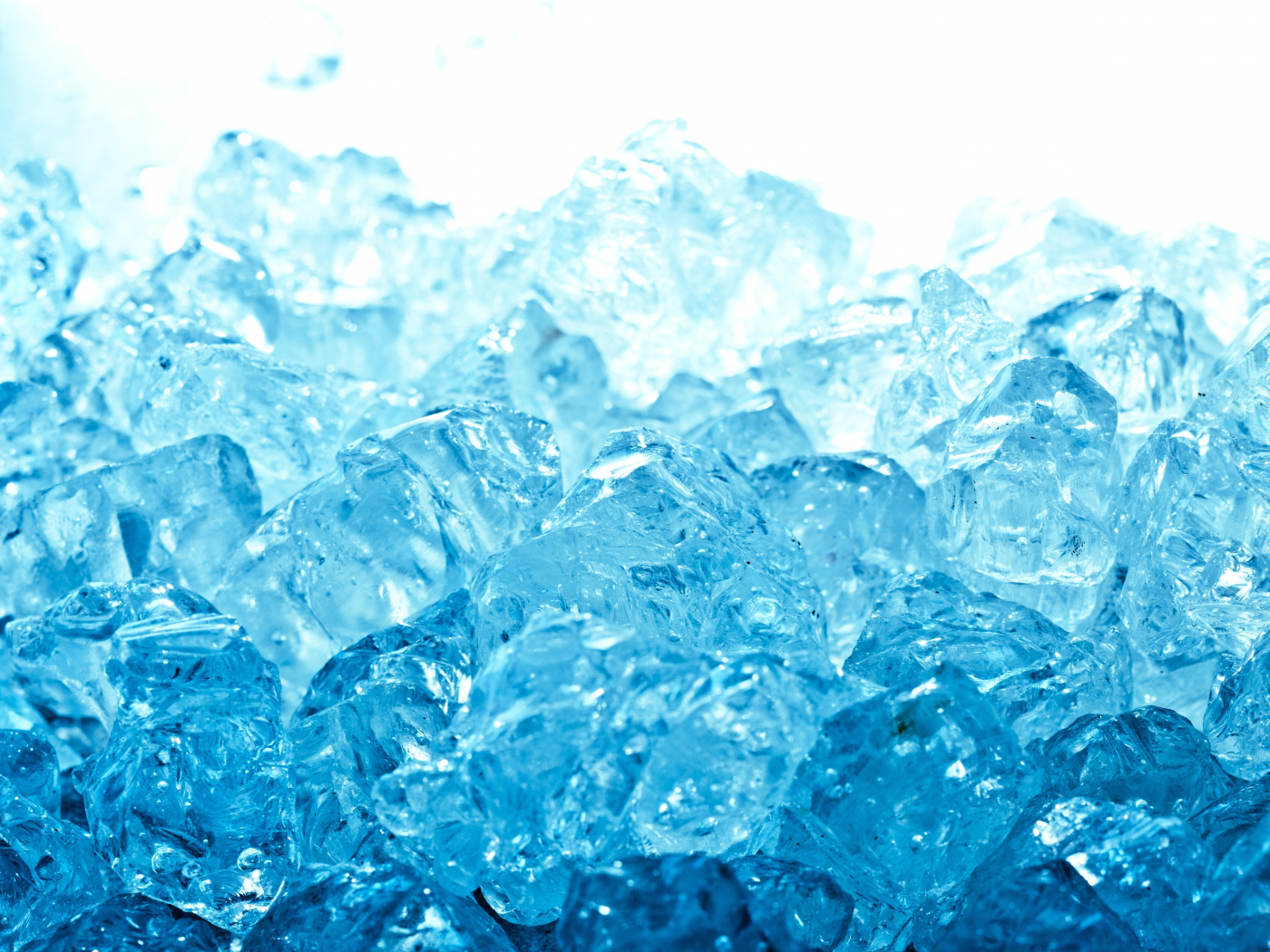 кубики, лед, голубой, синий, вода, макро