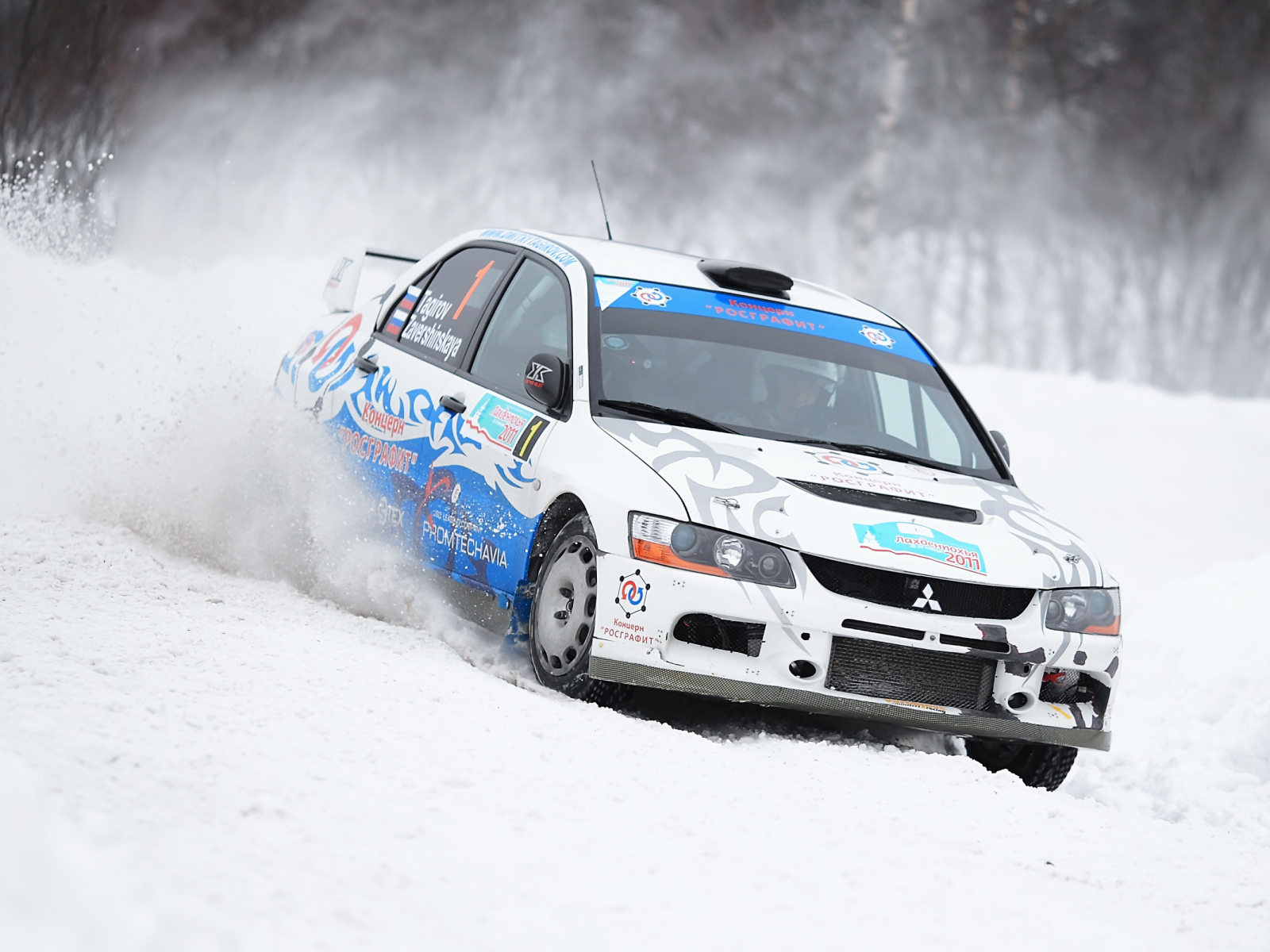 мицубиси, evolution, машина, зима, mitsubishi, занос, снег, rally, car