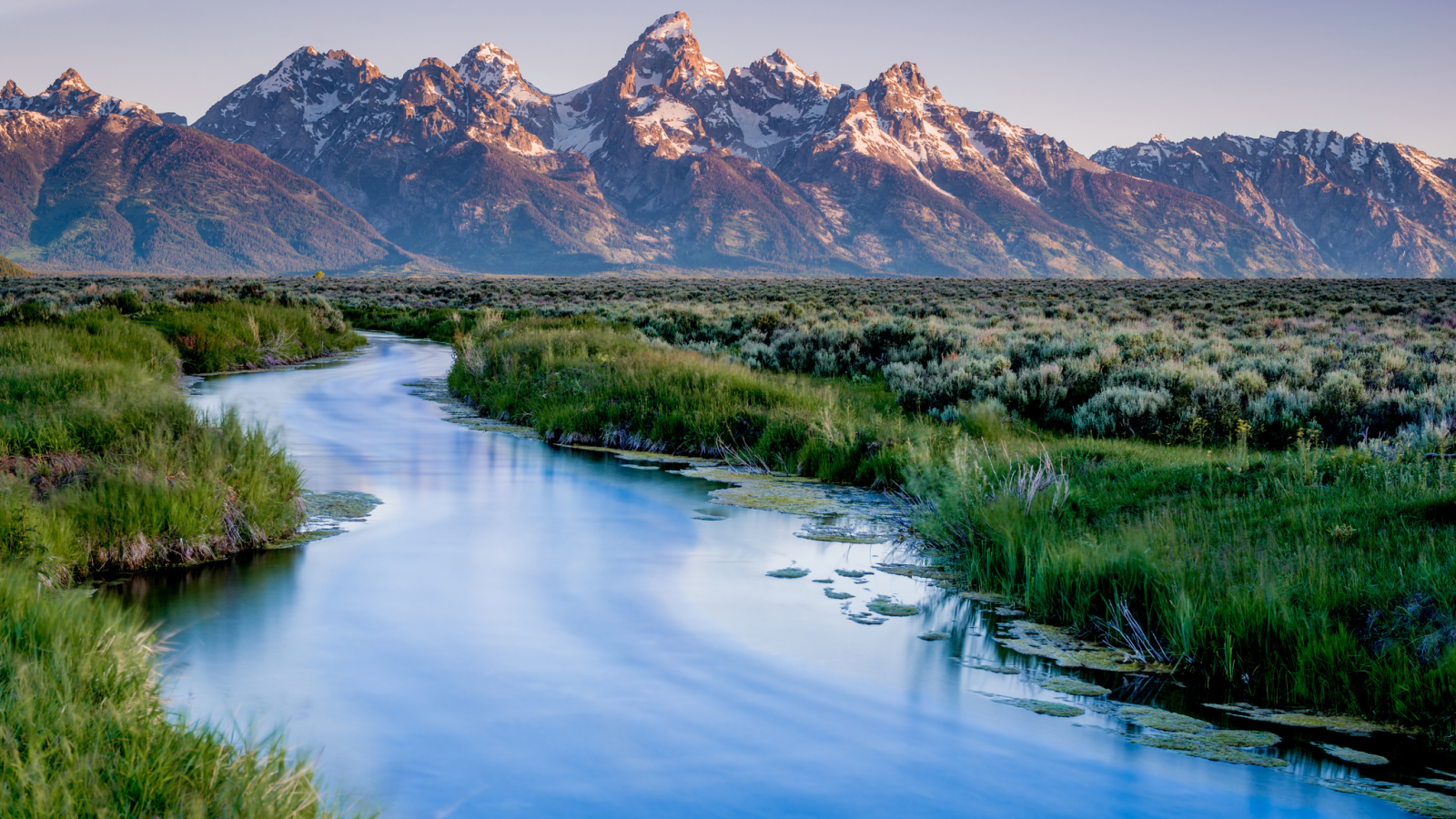 lake, wyoming, mountains, grand teton national park, usa, национальный парк