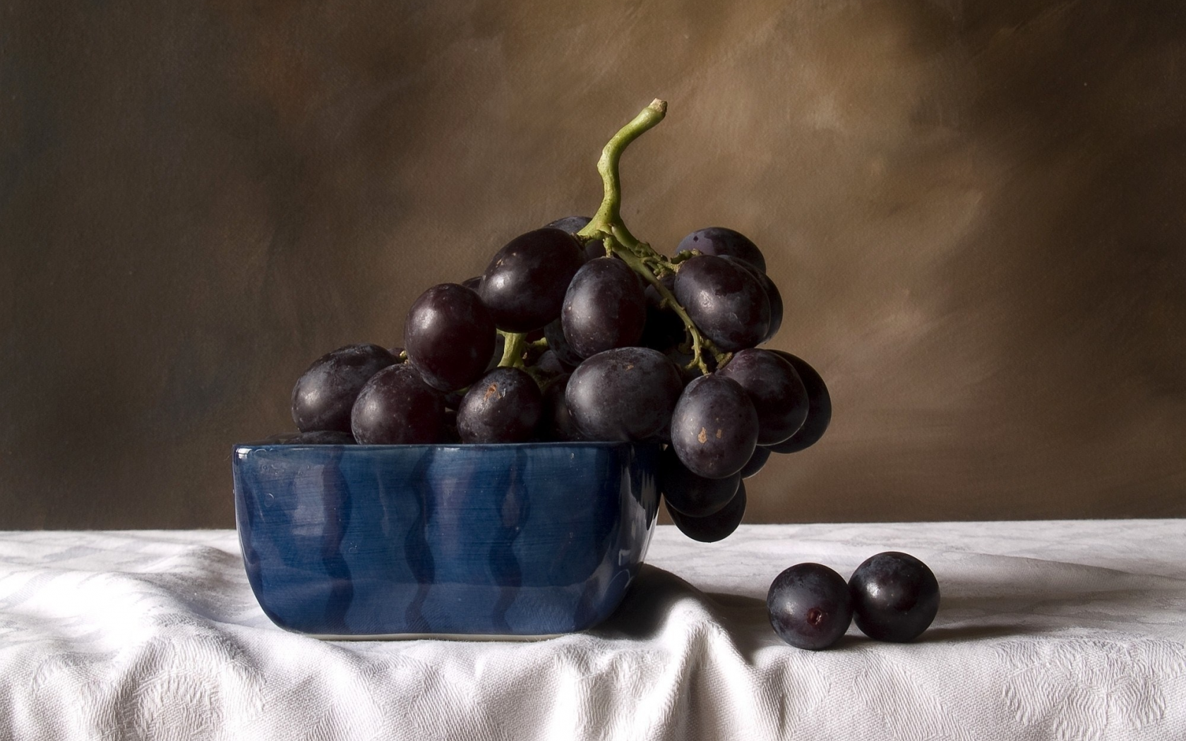 черный, натюрморт, виноград, фрукты