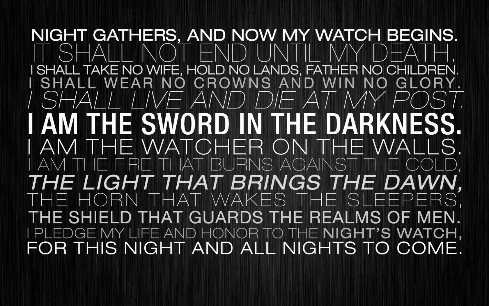 come, light, honor, walls, night, guards, father, game of thrones, death, live, sword, glory