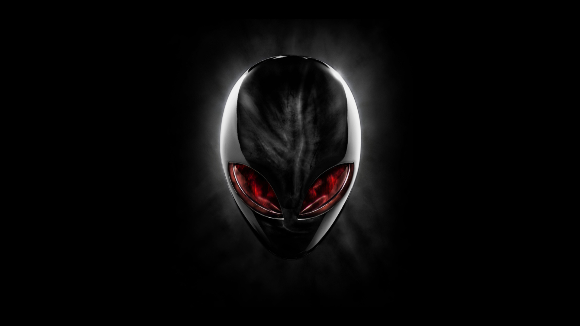 alienware, alien, head, красный, red, dell, голова