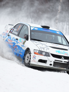 мицубиси, evolution, машина, зима, mitsubishi, занос, снег, rally, car