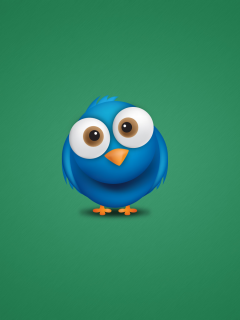 птаха, птица, животное, синий, twitter, минимализм