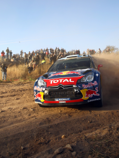 фаны, citroen, wrc, ds3, люди, занос, спорт, daniel elena, rally, sebastien loeb