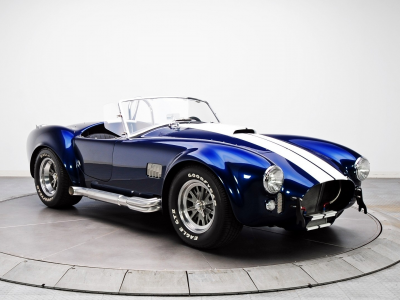 ac cobra, shelby, синяя, белые полосы