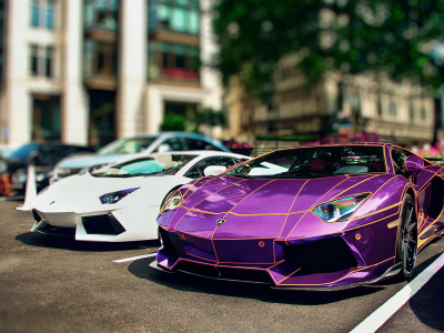 tron, adv.1 rims, chrome purple, город, lamborghini, aventador, lb performance kit