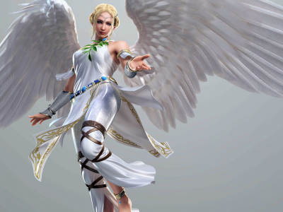 ангел, tekken tag tournament, девушка, крылья, блондинка