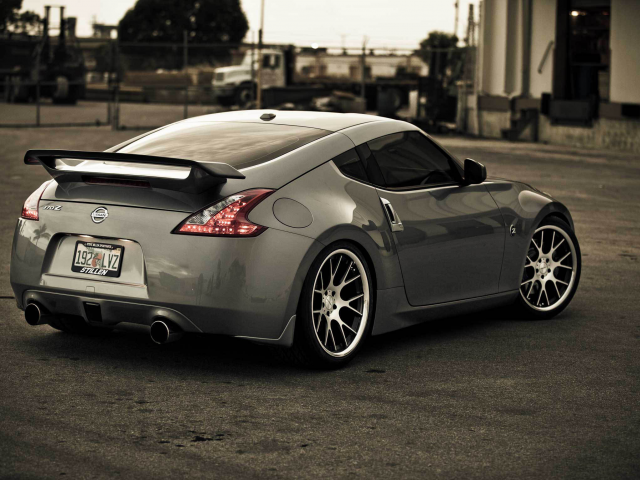 silvery, 370-z, nissan, задняя часть, ниссан, серебристьй