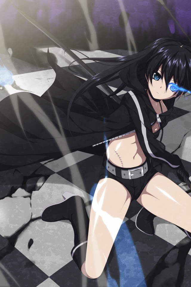 мато курои, стрелок с черной скалы, black rock shooter, аниме