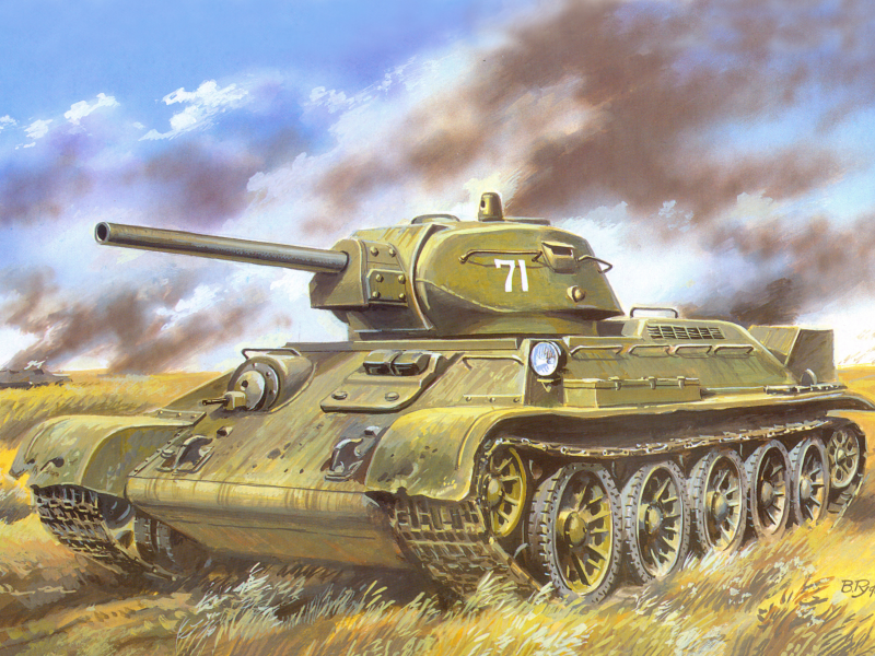 танк, средний, арт, т-34-76, образца 1941года, советский