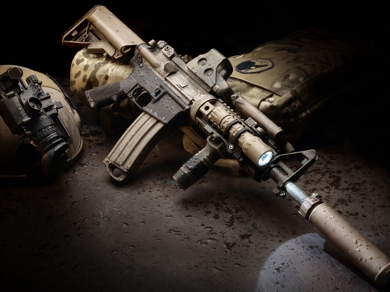 капли, hd wallpaper, ar-15, штурмовая винтовка, assault rifle, автомат