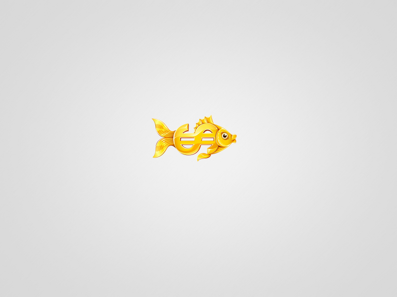 gold fish, минимализм, доллар, светлый фон, золотая рыбка