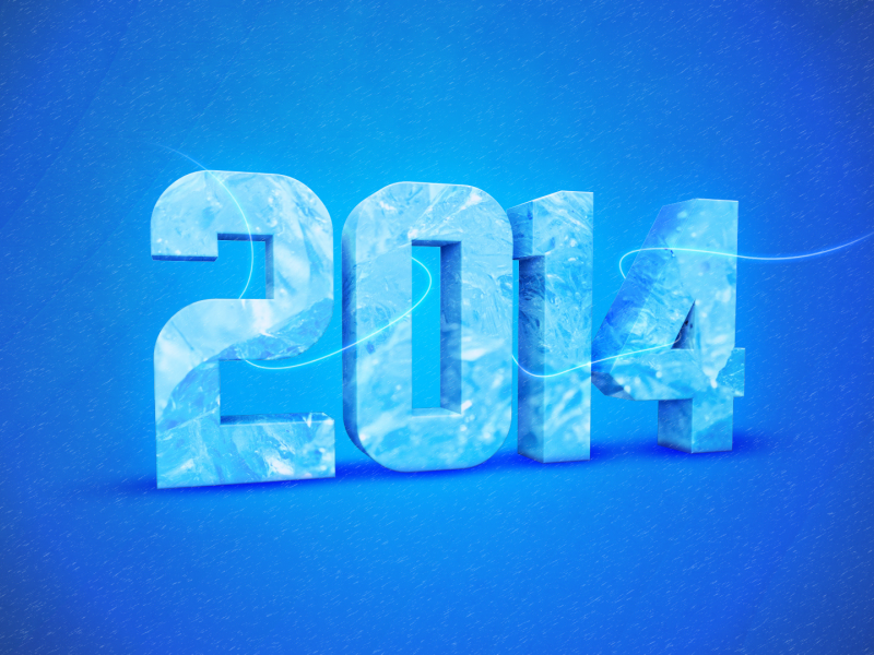 новогодние, цифры, 2014, новый год