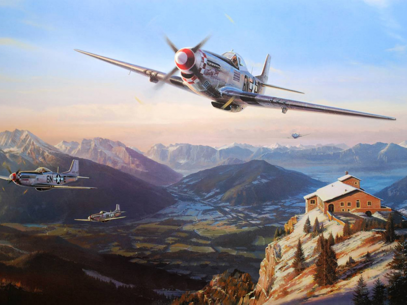north american p-51 mustang, nicolas trudgian, mustangs over the eagles nest