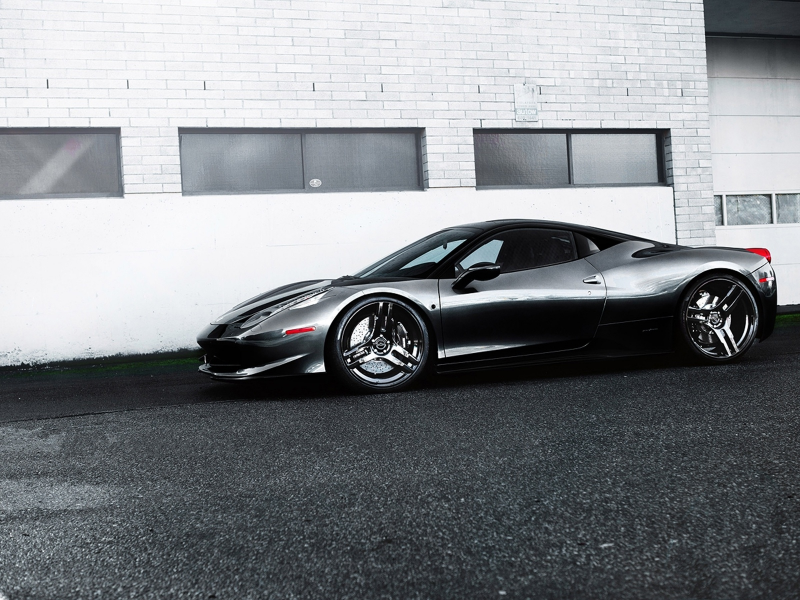 серый, grey, ferrari, wheels, black, профиль, феррари, 458 italia, италия