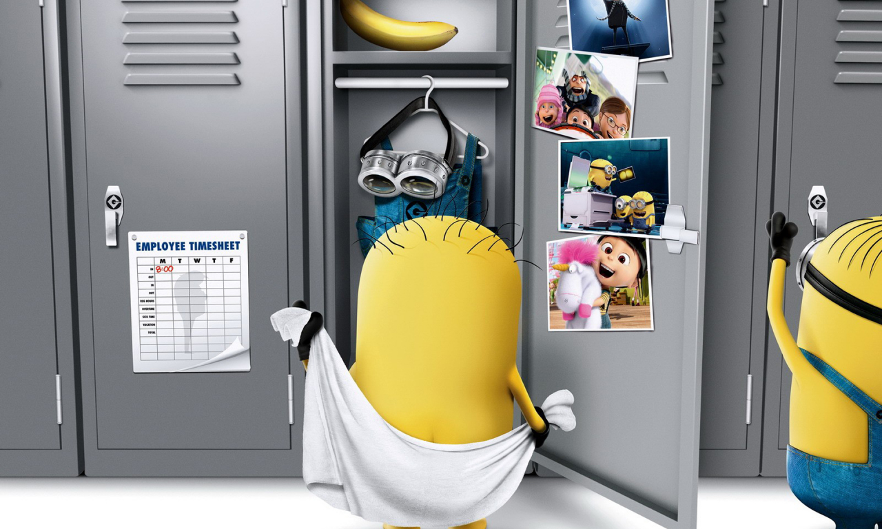 раздевалка, minions, гадкий я 2, despicable me 2, миньоны