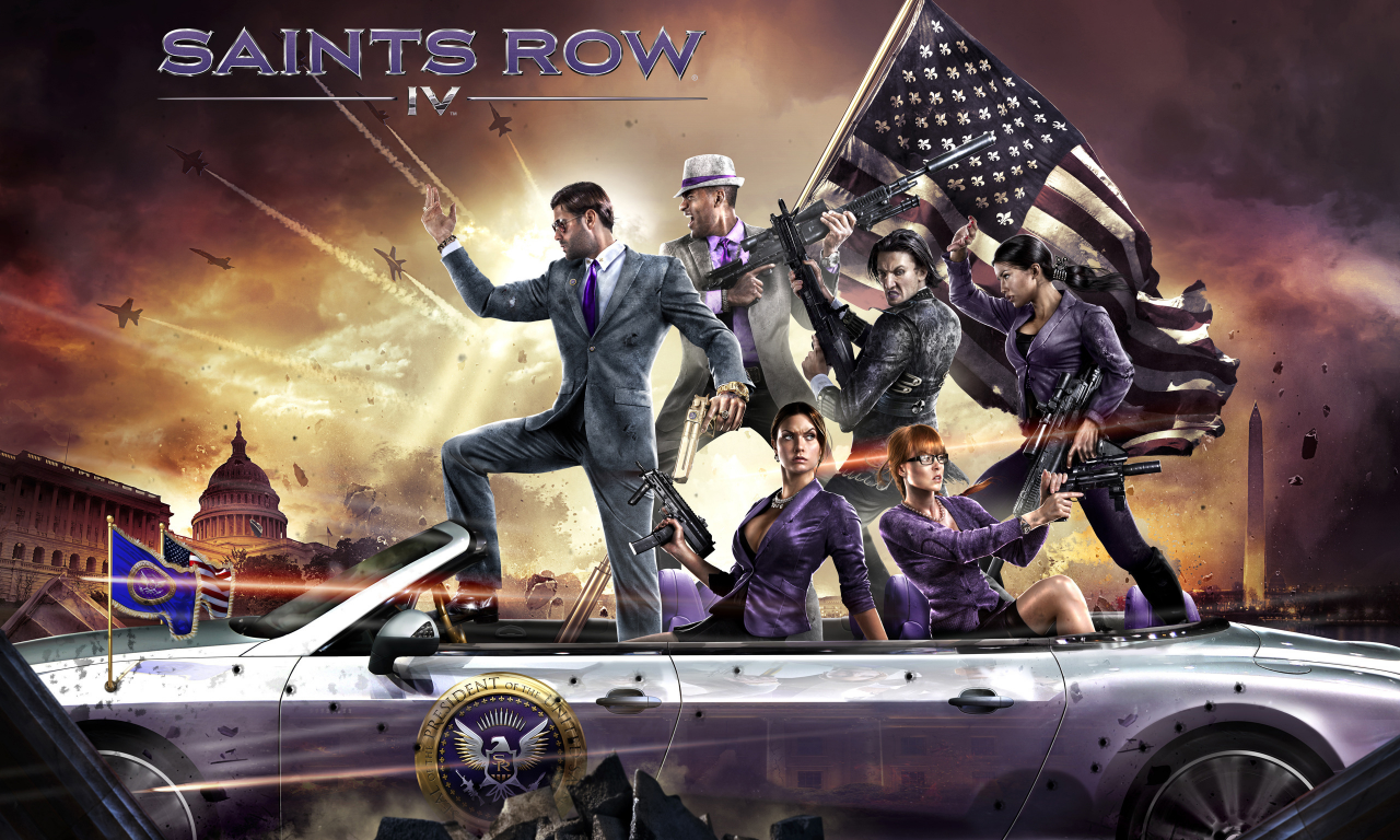 тачка, saints row 4, оружие, washington, персонажи, deep silver, флаг