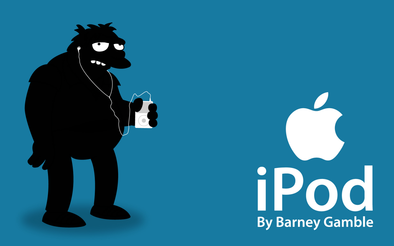 simpsos, ipod, barney, apple