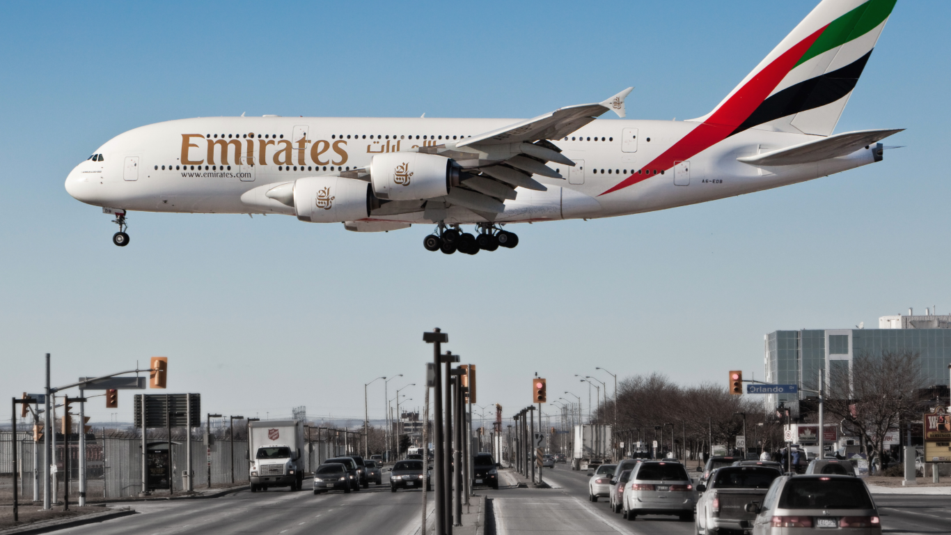 emirates airline, пассажирский, самолет, a380, авиалайнер, airbus