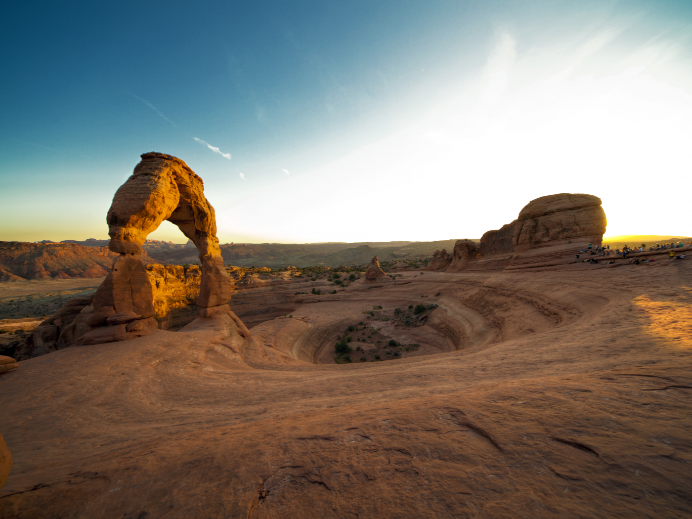 скала, sunset, utah, каньон, сша, закат, delicate arch, arches national park
