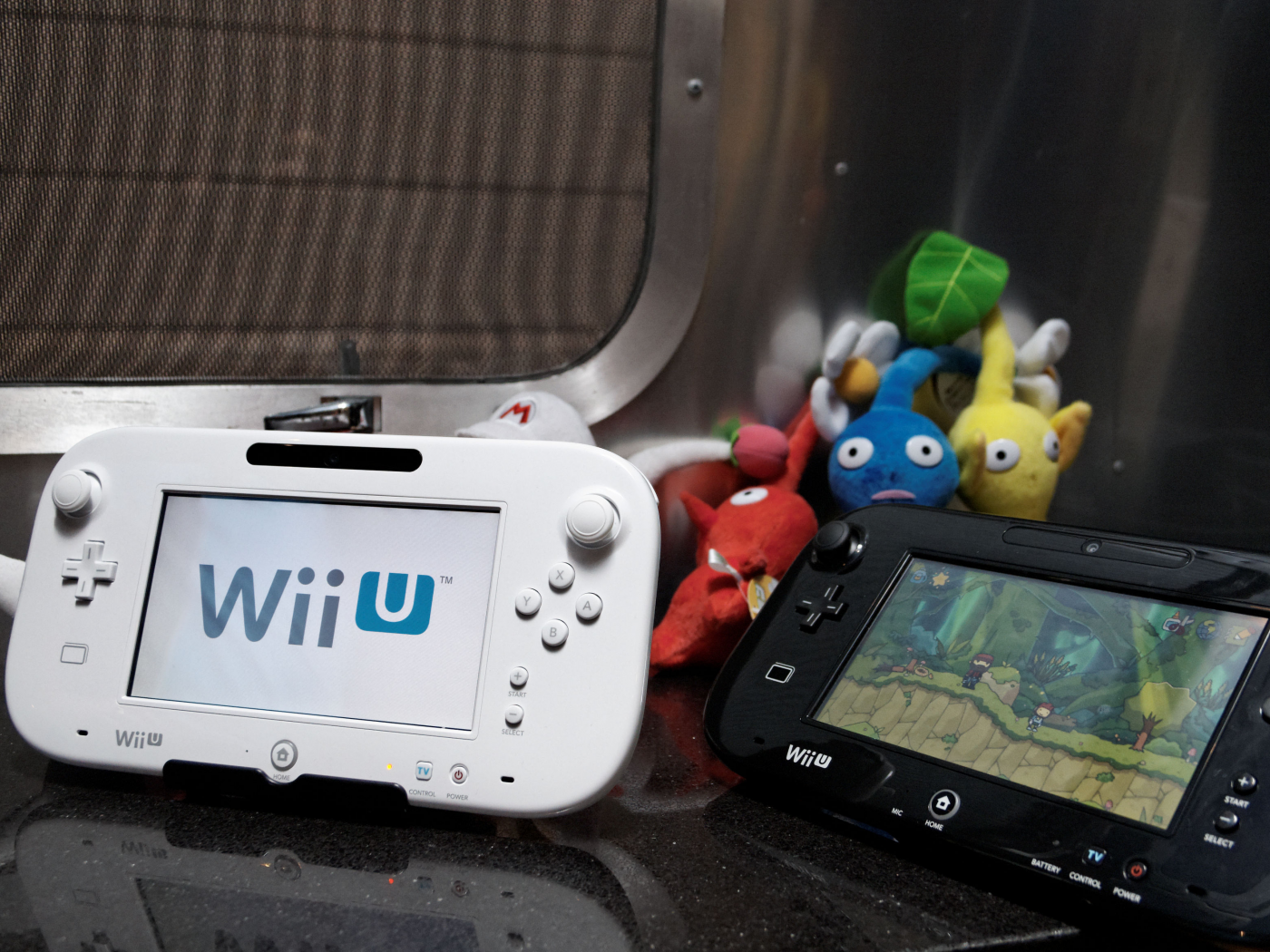 nintendo, игрушки, gamepad, черный белый, wii u