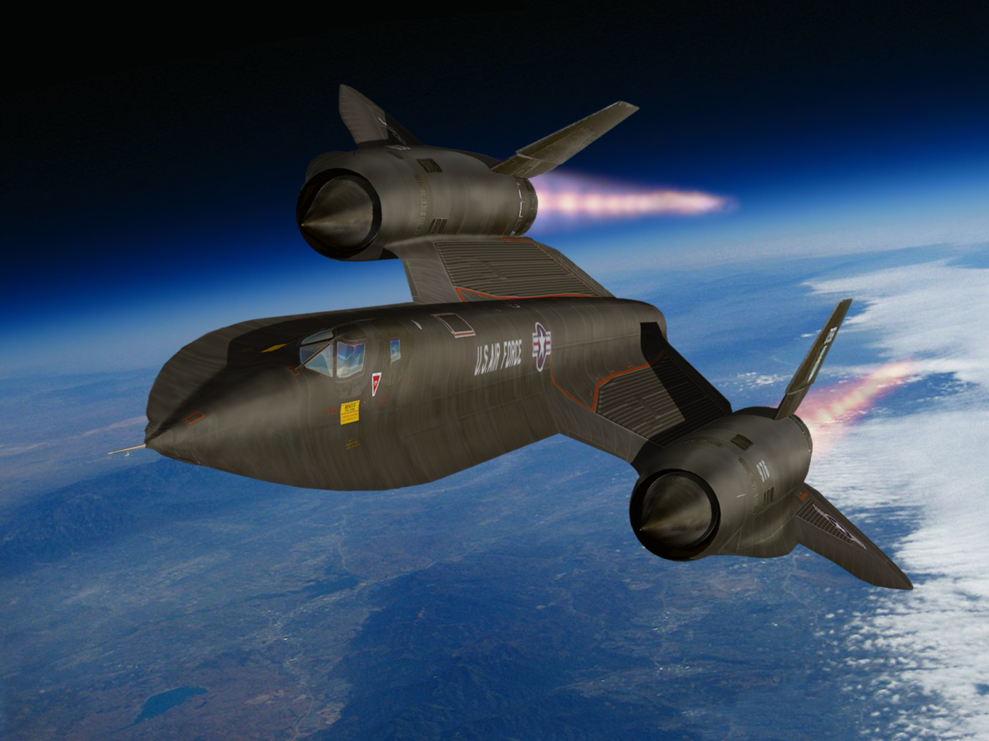 lockheed sr-71, _чёрный дрозд_, _blackbird_, земля, небо