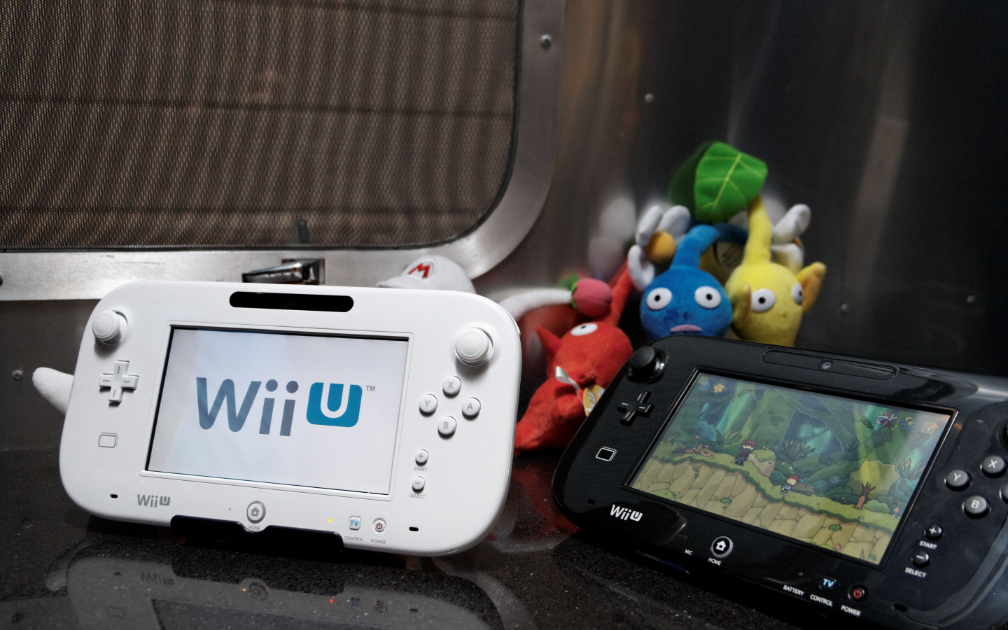 nintendo, игрушки, gamepad, черный белый, wii u