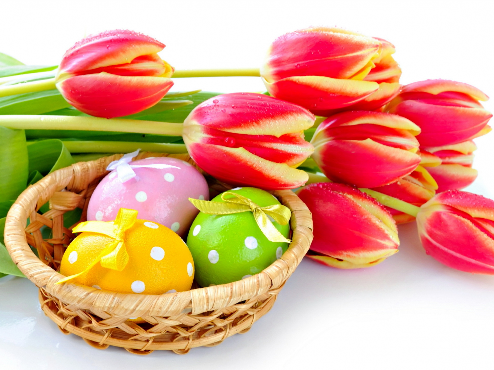 яйца, тюльпаны, easter, весна, пасха