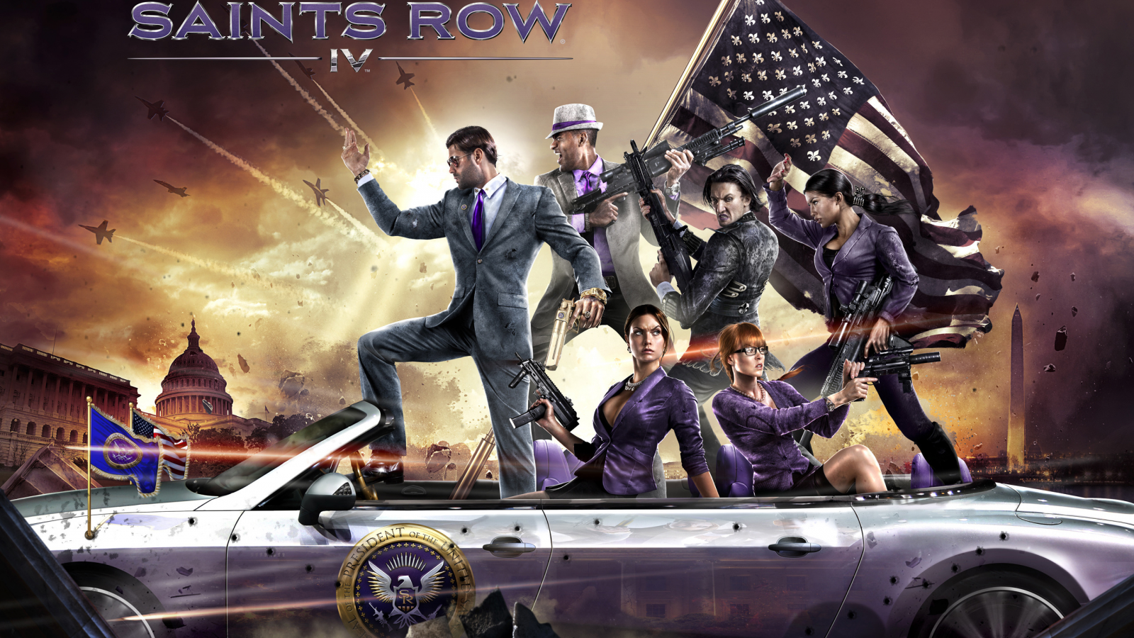 тачка, saints row 4, оружие, washington, персонажи, deep silver, флаг