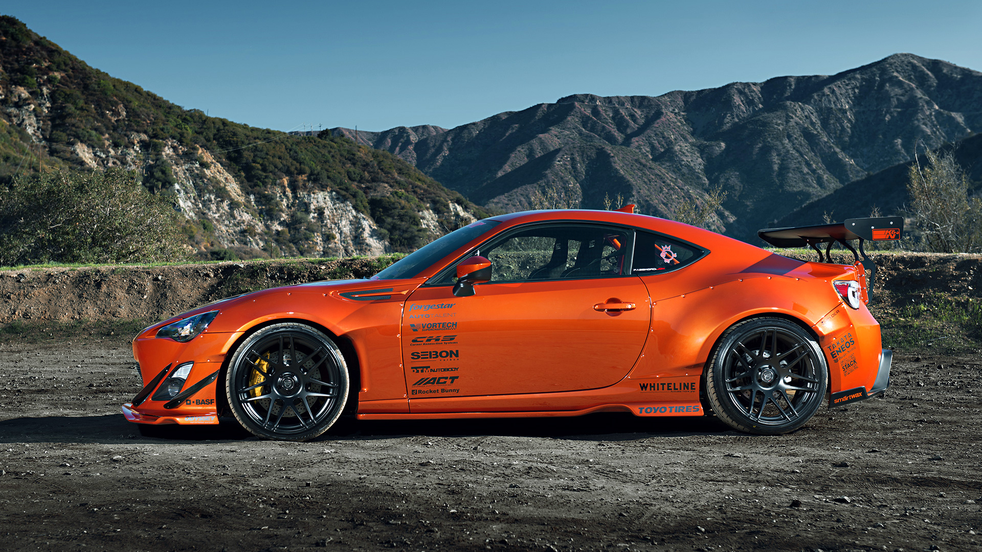 style, 86, wheels, widebody, spoilers, fr-s, tuning, scion, mountain, orange, rims, toyota