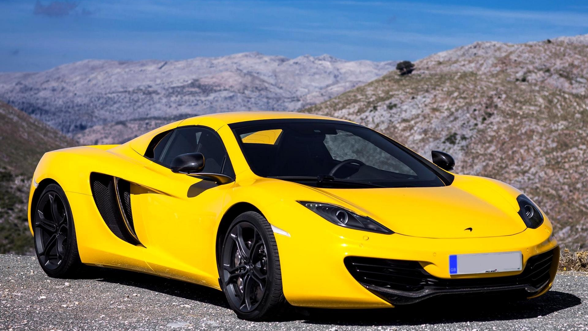 new, yellow, автомобиль, обоя, mp4-12c, spyder, 2012, car, wallpapers, mclaren