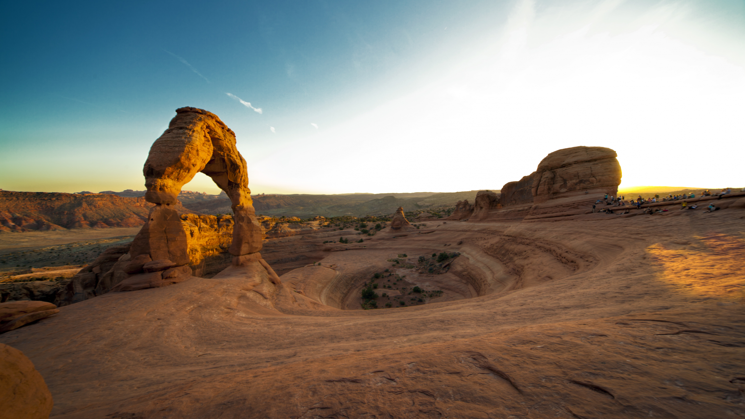 скала, sunset, utah, каньон, сша, закат, delicate arch, arches national park